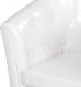 MIADOMODO Fotel Chesterfield Fehér 58 x 71 x 70 cm