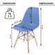 MIADOMODO Étkezőszék  készlet műanyag üléssel 2 db kék