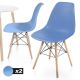 MIADOMODO Étkezőszék  készlet műanyag üléssel 2 db kék