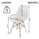 MIADOMODO Étkezőszék műanyag ülés 2 db fehér