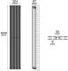 AQUAMARIN Radiátor vertikális 1600 x 304 x 69 mm 1025 W