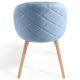 MIADOMODO Étkezőszék készlet bársony 2 db jégkék