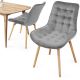MIADOMODO Étkezőszék készlet 2x szürke világos