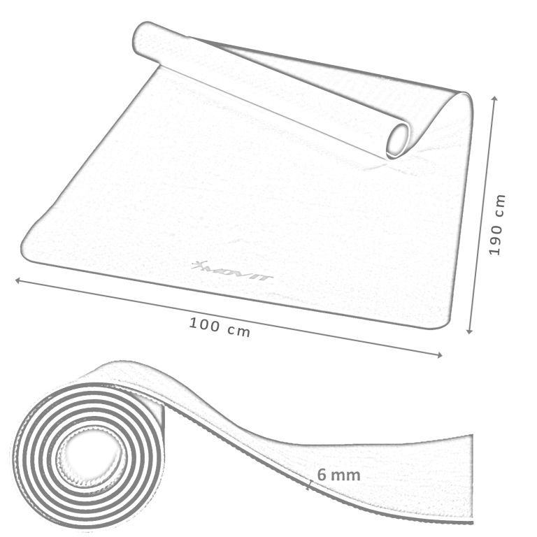 MOVIT® Jógamatrac 190 x 100 cm sötétkék