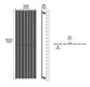 AQUAMARIN Függőleges radiátor 1600 x 528 x 52 mm
