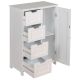 MIADOMODO Tároló szekrény 4 fiók 55 x 30 x 82 cm fehér