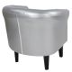 MIADOMODO Fotel Chesterfield Silver 58 x 71 x 70 cm ezüst