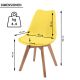MIADOMODO Étkezőszék műanyag 2 db sárga