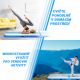PHYSIONICS Felfújható tornaszőnyeg Airtrack 500 cm kék