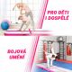 PHYSIONICS Felfújható tornaszőnyeg Airtrack 5 m rózsaszín
