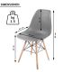 MIADOMODO Étkezőszék készlet műanyag ülés 4 db szürke