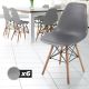 MIADOMODO Étkezőszék készlet műanyag üléssel 6 db szürke