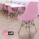 MIADOMODO Étkezőszék készlet 8x Rózsaszín