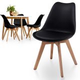 MIADOMODO Étkezőszék készlet 4 db fekete