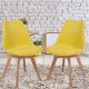 MIADOMODO Étkezőszék készlet 4 db sárga