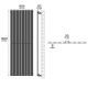 AQUAMARIN Radiátor vertikális 1600 x 604 x 52 mm fehér
