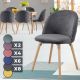 MIADOMODO Étkezőszék készlet bársony 6 db szürke