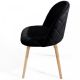 MIADOMODO Étkezőszék készlet bársony 6 db fekete