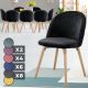 MIADOMODO Étkezőszék készlet bársony 8 db fekete