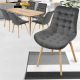 MIADOMODO Étkezőszék készlet 6x Szürke