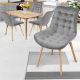 MIADOMODO Étkezőszék készlet 4x Szürke