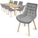 MIADOMODO Étkezőszék készlet 8x Szürke