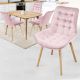MIADOMODO Étkezőszék készlet 4x rózsaszín