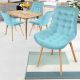 MIADOMODO Étkezőszék készlet 4 db türkiz