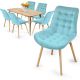 MIADOMODO Étkezőszék készlet 6 db türkiz