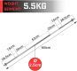 Krómozott súlyzórúd Physionics 120 cm + csillagzárak
