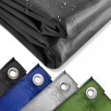 JAGO Takaróponyva  650 g/m² aluminium szemek 4 x 6 m fekete