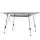 MIADOMODO Összecsukható kempingasztal 90 x 45 x 53 cm ezüst
