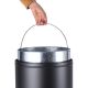 JAGO Nyomófedeles kosár 50 L rozsdamentes acél fekete