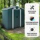 JAGO Kerti tároló ház 196 x 132 x 186 cm sötétzöld
