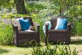 Allibert Kerti rattan fotel CORFU DUO Barna
