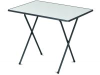 Kerti camping asztal SEVELIT 60 x 80 cm - antracit/fehér
