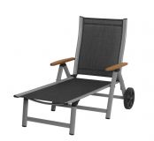 ROJAPLAST Kerti nyugágy állítható ASS COMFORT Fekete