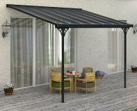 ROJAPLAST Napellenző pergola BRUCE F Szürke 436 x 305 cm