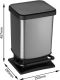 ROTHO Szemeteskuka PASO 20 L fekete/karbon